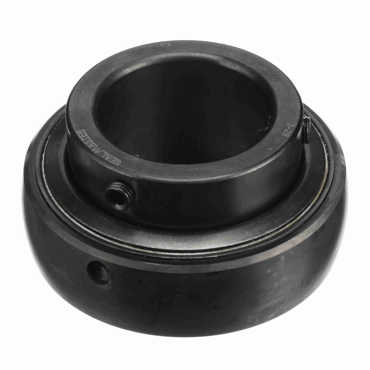 Sealmaster Mounted Insert Only Ball Bearing - 52100 Bearing Steel, Black Oxided - Setscrew Lock - 3-28