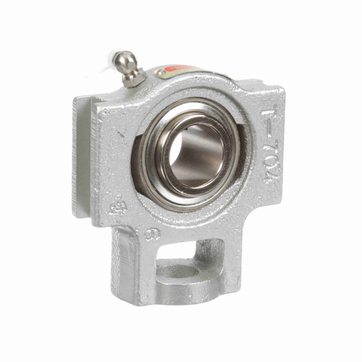 Sealmaster Mounted Flouropolymer Coated Cast Iron Wide Slot Take Up Ball Bearing - 52100 Bearing Steel, Phosphorus Nickel Coated - Setscrew Lock - Corrosion Resistant - CRSTF-PN16