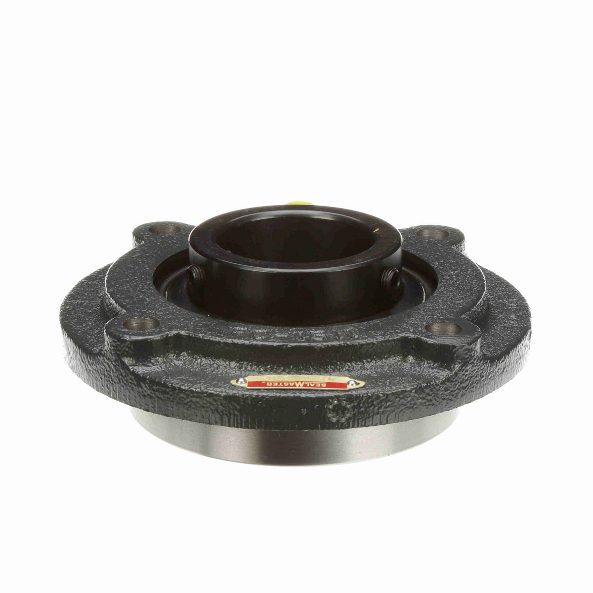 Sealmaster Mounted Cast Iron Flange Cartridge Ball Bearing - 52100 Bearing Steel, Black Oxided - Setscrew Lock - MFC-40