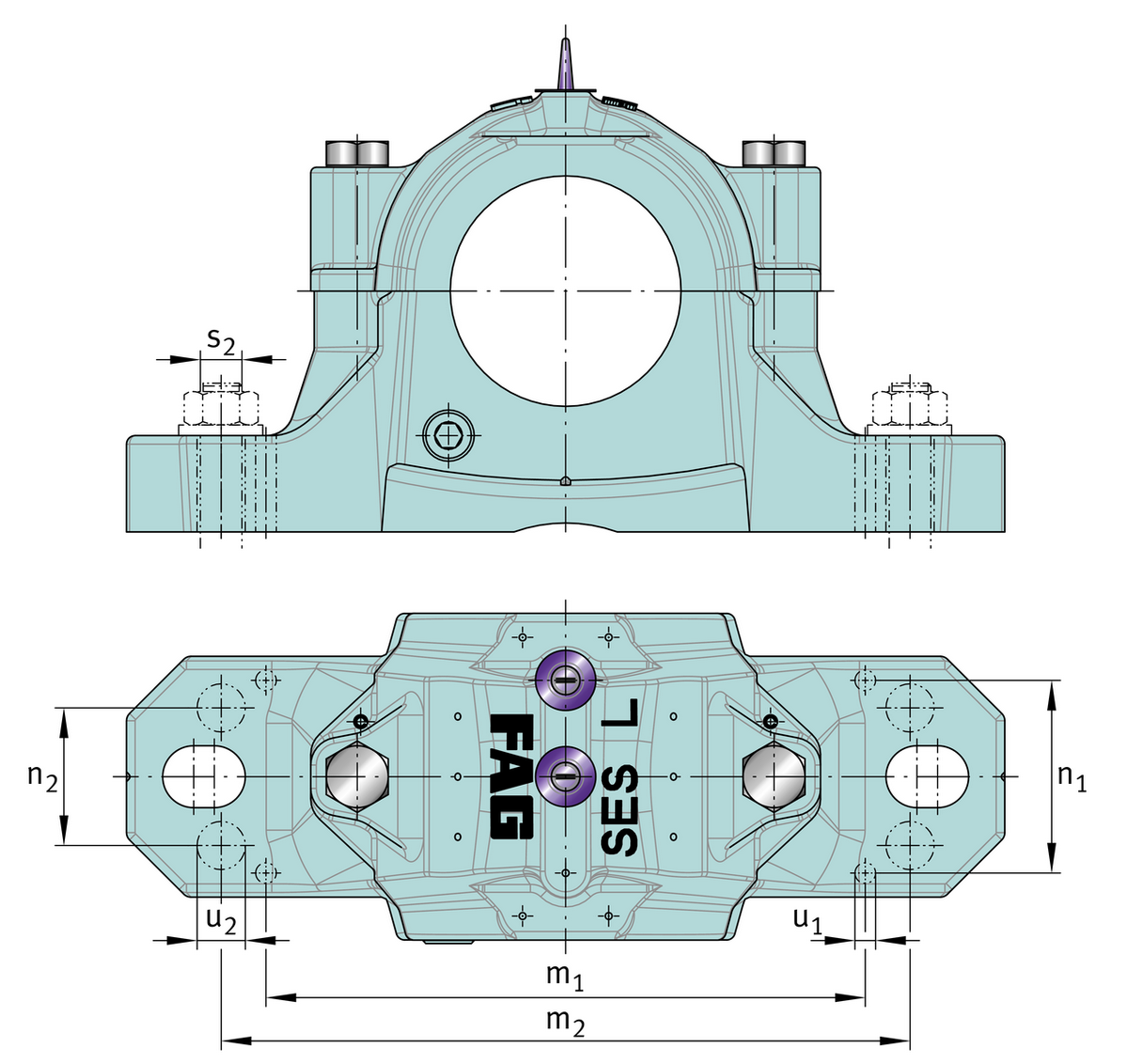 Стационарный корпус FAG SES206-305-L