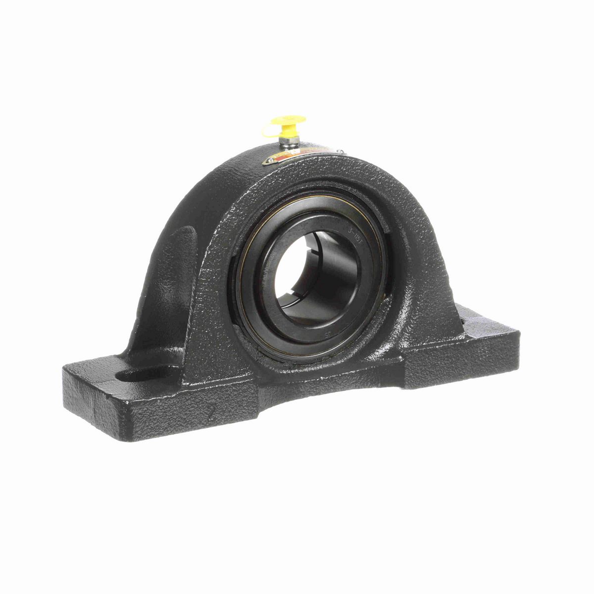 Sealmaster Mounted Cast Iron Two Bolt Pillow Block Ball Bearing - 52100 Bearing Steel, Black Oxided - Concentric Lock - MP-31T