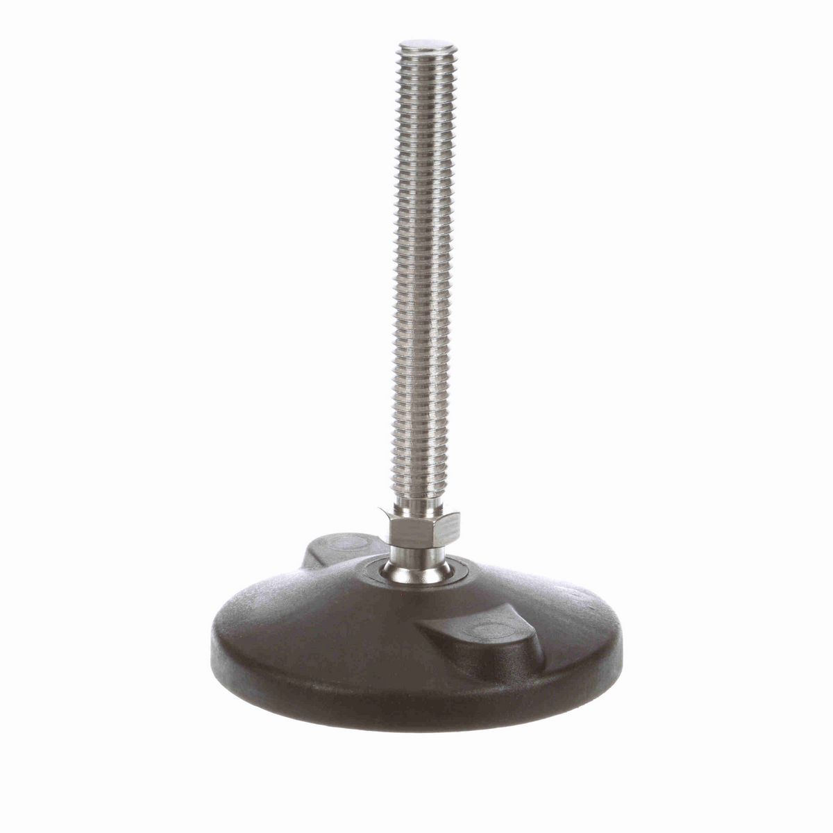 System Plast Fixed Plastic Leveler; Series: VG-511, Base Diameter: 4, Spindle Length: 4.55-in, Thread: 5/8-11 - VG-511H-04-S58-L5T