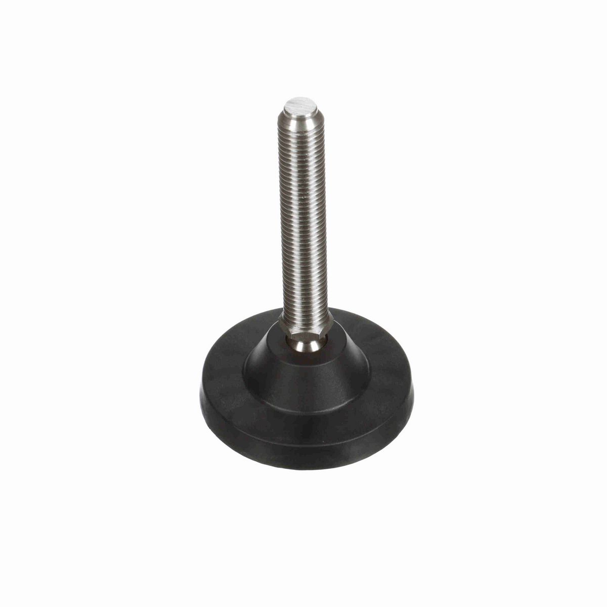 System Plast Articulating Plastic Leveler; Series: VG-513, Base Diameter: 4.84, Spindle Length: 6.15-in, Thread: 1/8 - VG-513H-01-S100-L7