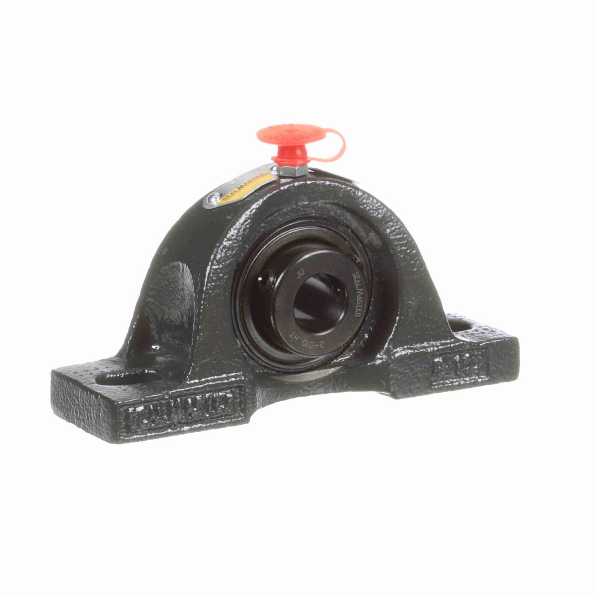 Sealmaster Mounted Cast Iron Two Bolt Pillow Block Ball Bearing - 52100 Bearing Steel, Black Oxided - Setscrew Lock - High Temperature - NP-10 HT