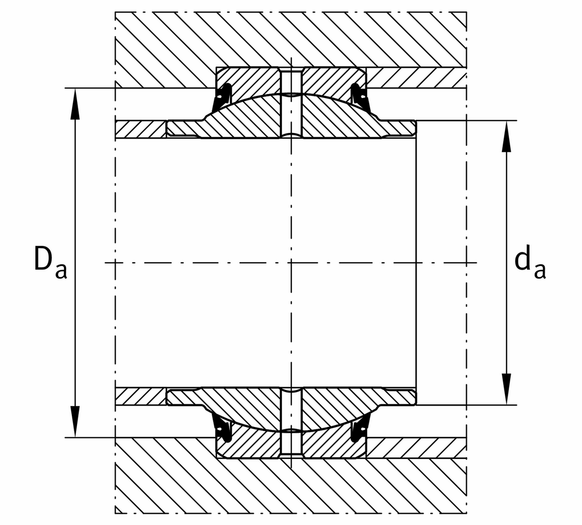 Сферический шарнирный подшипник INA GE30-HO-2RS-E