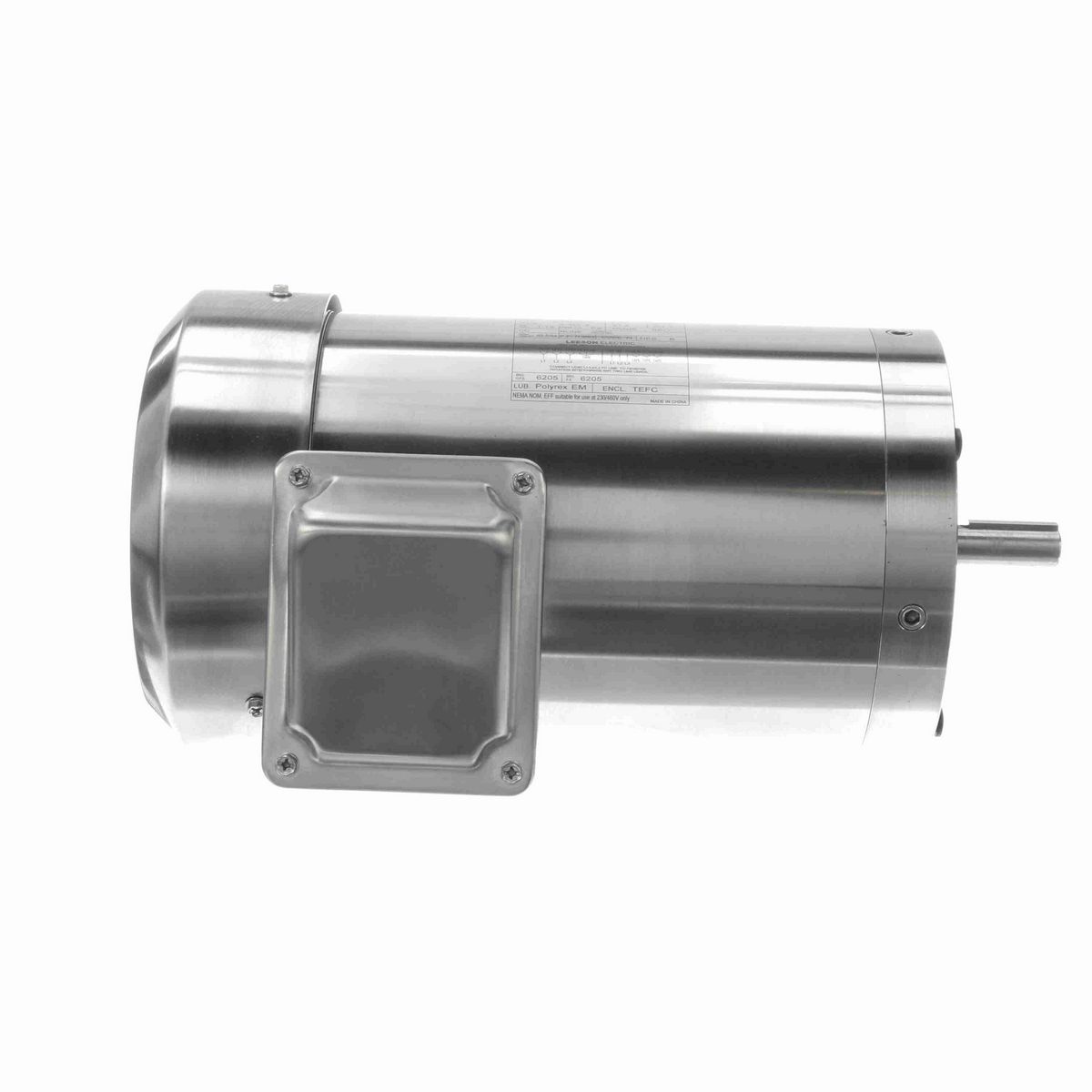 LEESON General Purpose Motor, 1 & 0.75 HP, 3 Ph, 60 & 50 Hz, 208-230/460 & 190/380 V, 1800 & 1500 RPM, 56C Frame, TEFC - 191564.00