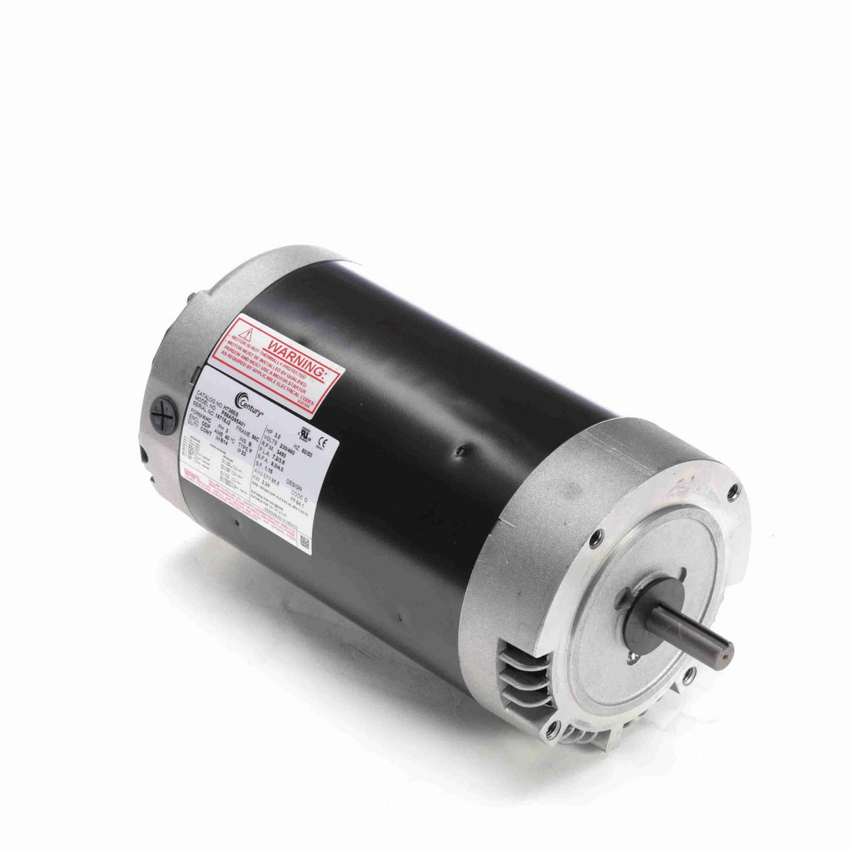 Century General Purpose Pump Motor, 3.0 HP, 3 Ph, 60/50 Hz, 230/460 V, 3600 RPM, 56C Frame, ODP - H736ES