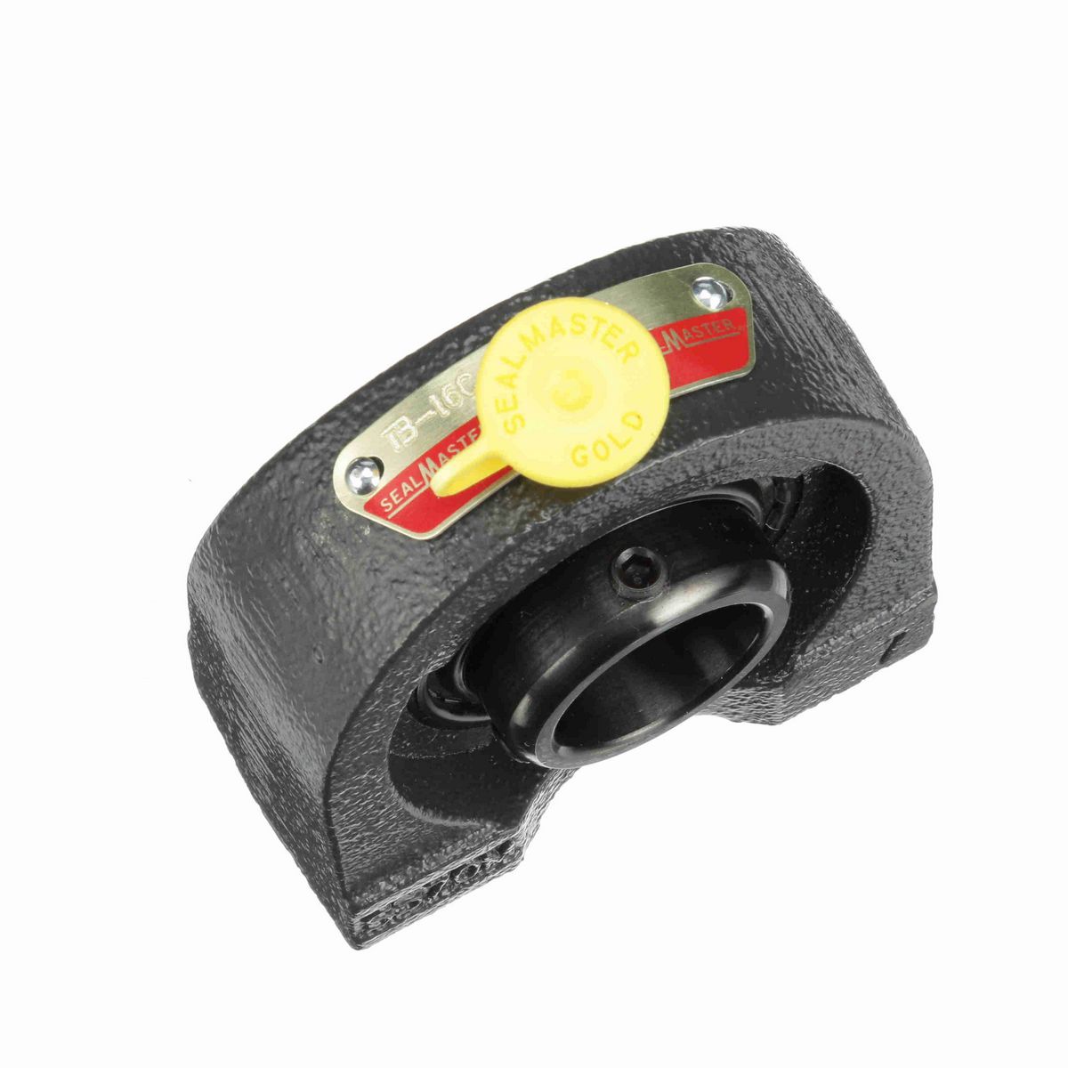 Sealmaster Mounted Cast Iron Tapped Base Pillow Block Ball Bearing - 52100 Bearing Steel, Black Oxided - Setscrew Lock - TB-16C