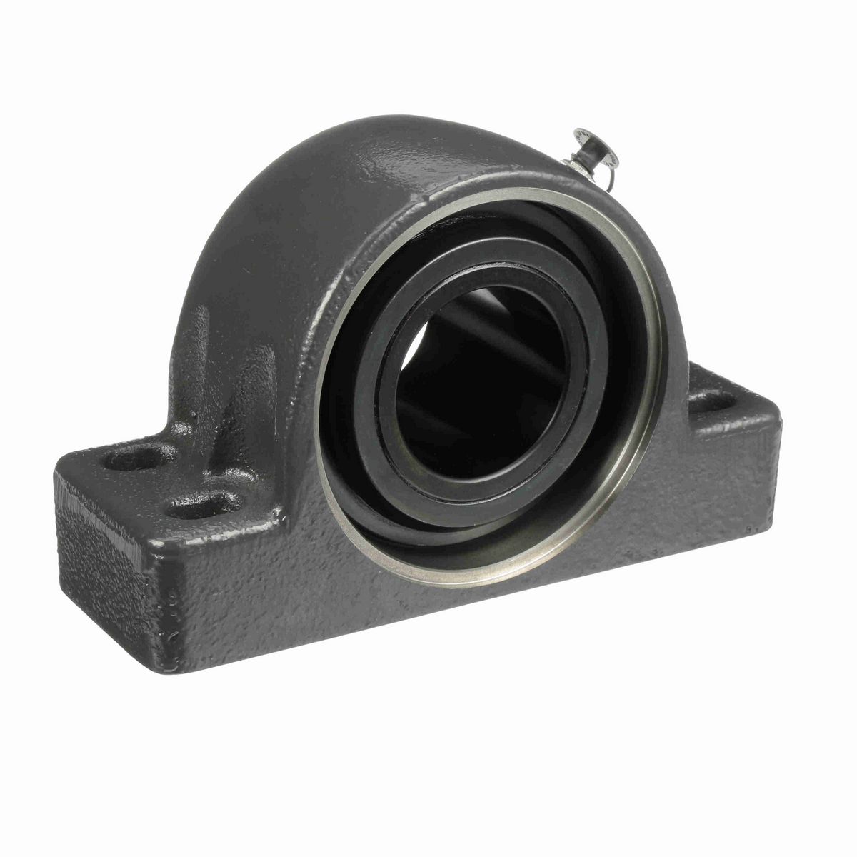 Sealmaster Mounted Cast Iron Four Bolt Pillow Block Spherical Roller - 52100 Bearing Steel, Black Oxided - Collar Mount Lock - USRBF5000-207