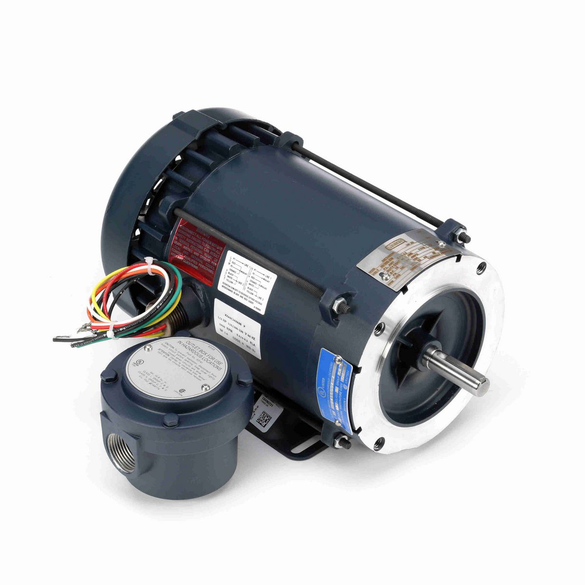 LEESON Explosion Proof Motor, 0.50 HP, 1 Ph, 60 Hz, 115/208-230 V, 3600 RPM, 56C Frame, EPFC - 116608.00