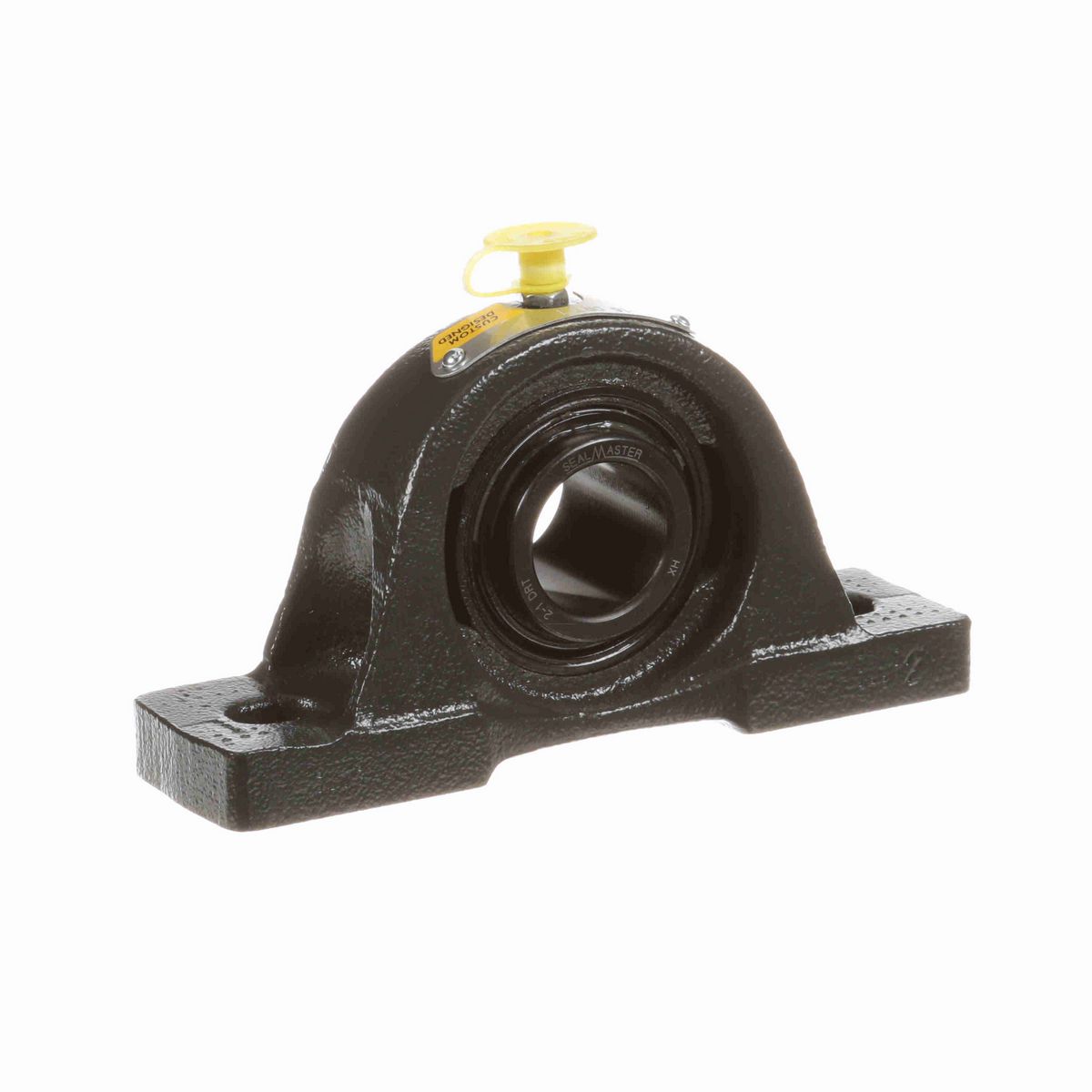 Sealmaster Mounted Cast Iron Two Bolt Pillow Block Ball Bearing - 52100 Bearing Steel, Black Oxided - Setscrew Lock - High Contamination - NP-16 DRT