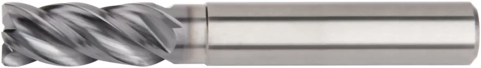 HARVI I Solid Carbide End Mill for Roughing and Finishing of Multiple Materials Kennametal HARVI I - Chamfered - 4 Flutes - Necked - Plain Shank - Metric [6130878]