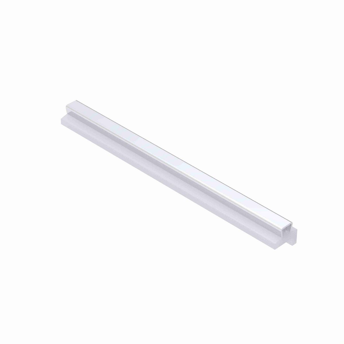 System Plast Ell Tee Guide Rail: 1.25"W X 1.21"H X 144"L White UHMW-PE - VG-SSLT-1.0X.38-12