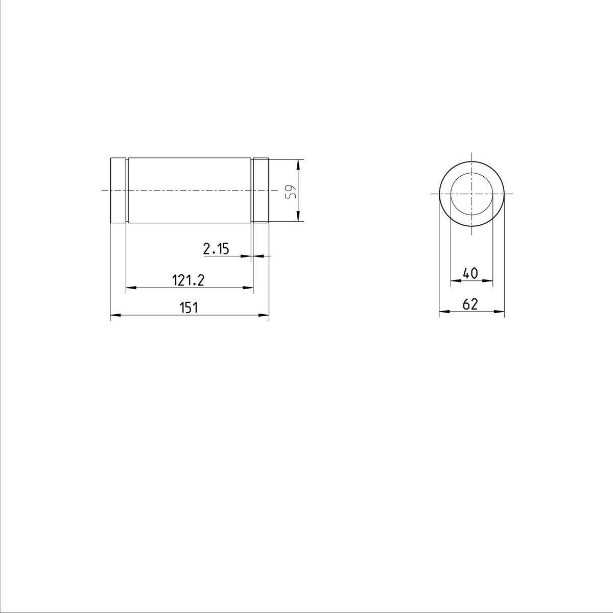 Стандартная линейная втулка Bosch Rexroth KBMT-40-DD-NR [R065024030]