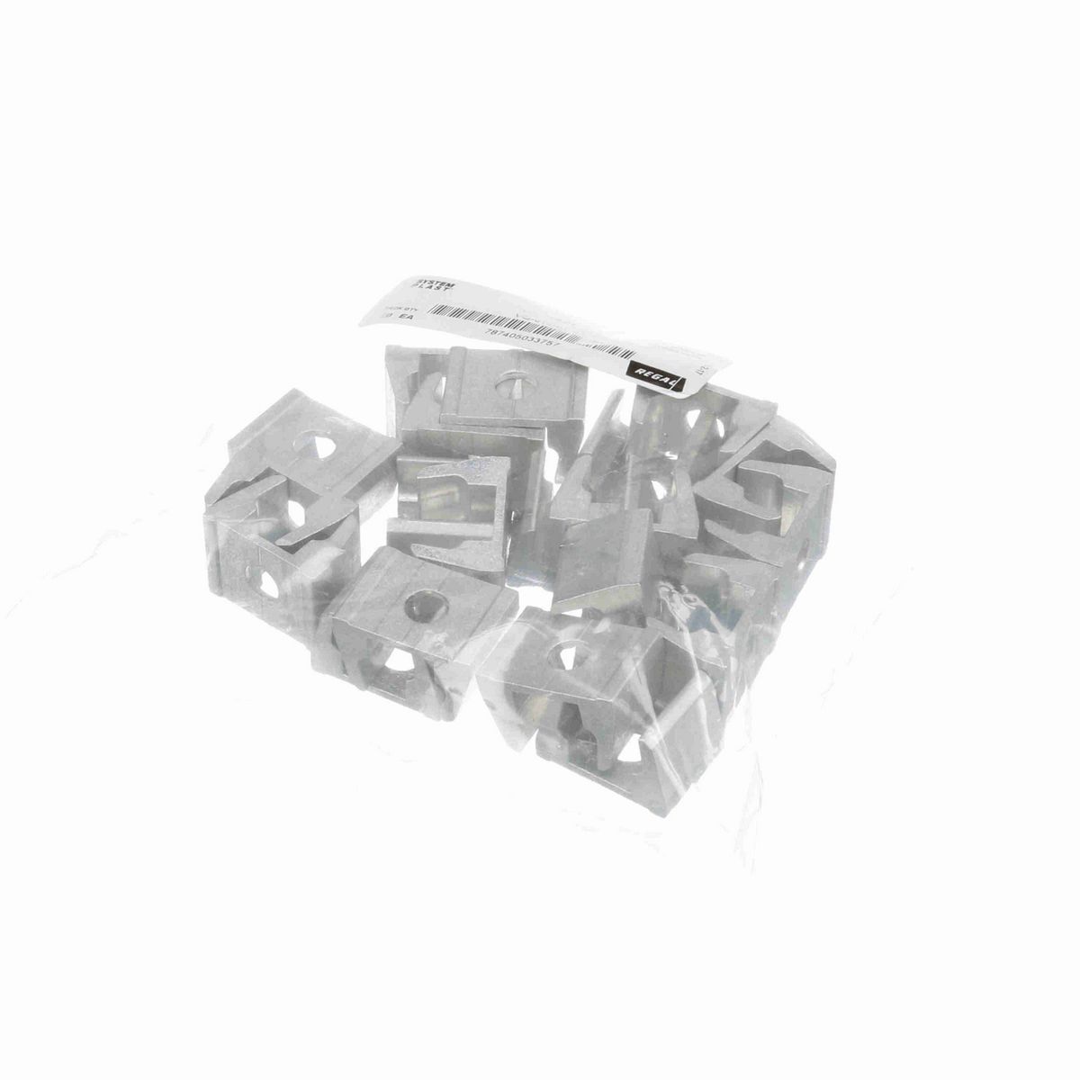 System Plast Single Rail Clip- Aluminum - VG-016-01