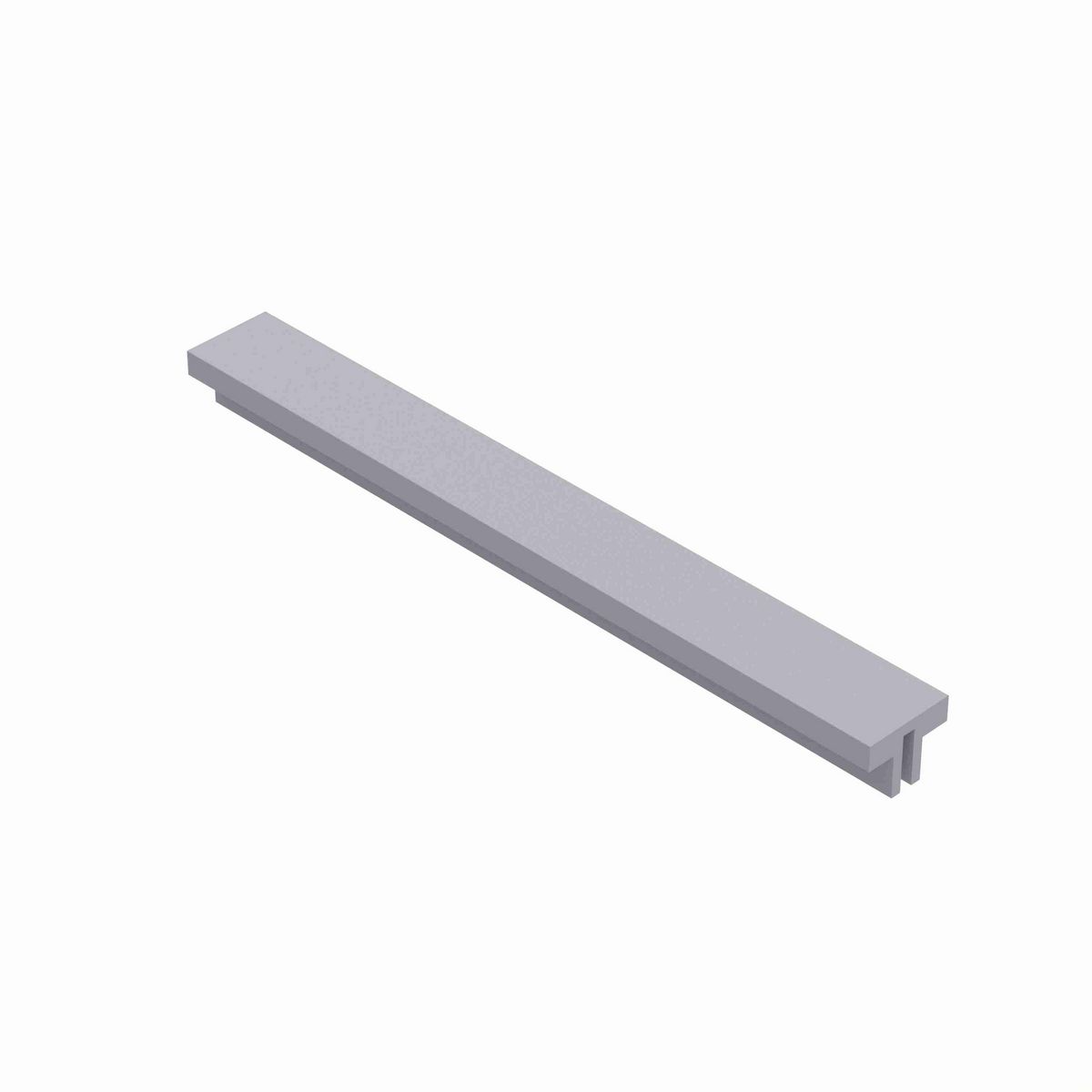 System Plast Bar Cap: 1.36"W X 0.99"H X 240"L Grey Nolu-S - VG-P316TBC-NS-20