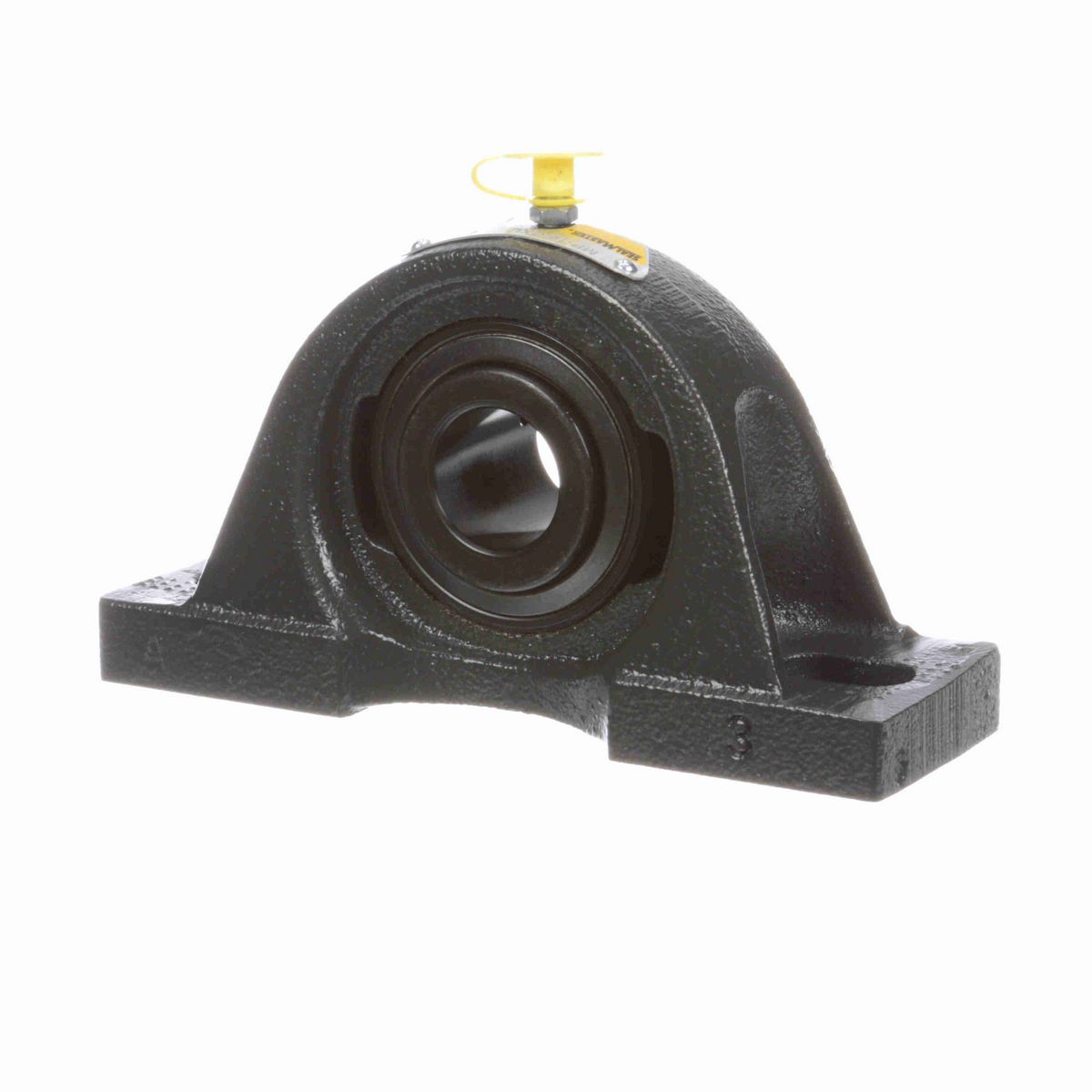 Sealmaster Mounted Cast Iron Two Bolt Pillow Block Ball Bearing - 52100 Bearing Steel, Black Oxided - Setscrew Lock - Air Handling Housing Fit, Noise Tested - MP-16 CXU
