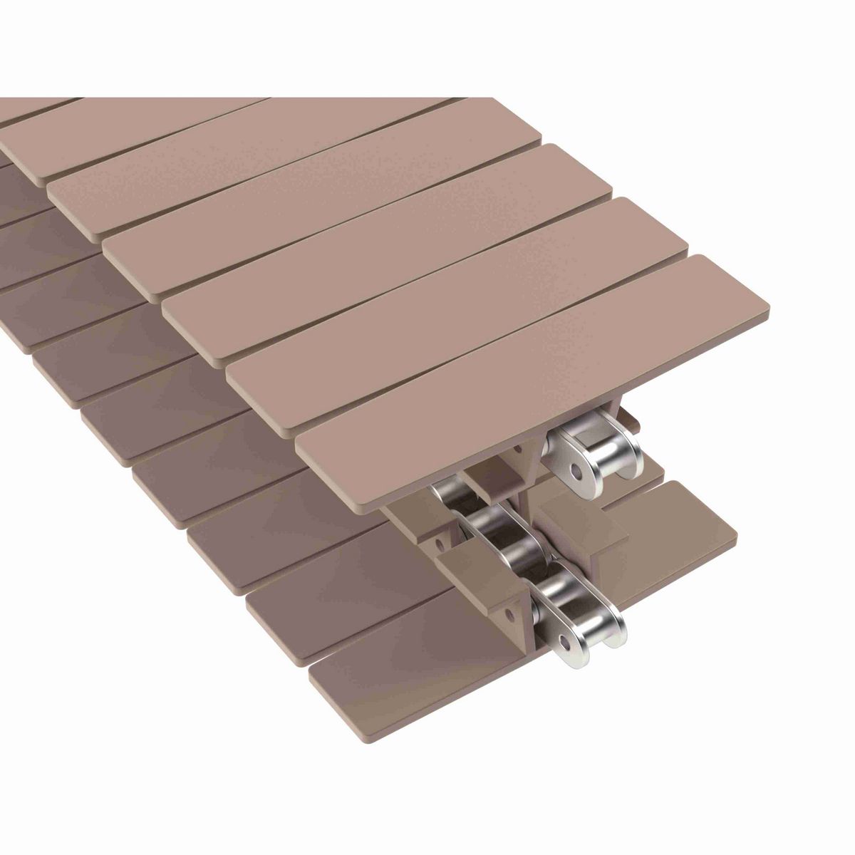 Rexnord 1873TAB Side-flexing Solid Top, Material: Tan Low Friction, Width: 6in, Pitch: 1.5in - LF1873SSK6
