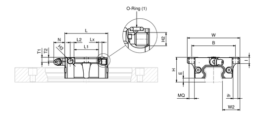 Каретка фланцевого типа SNR LGBXS25FSSSNZ1-N