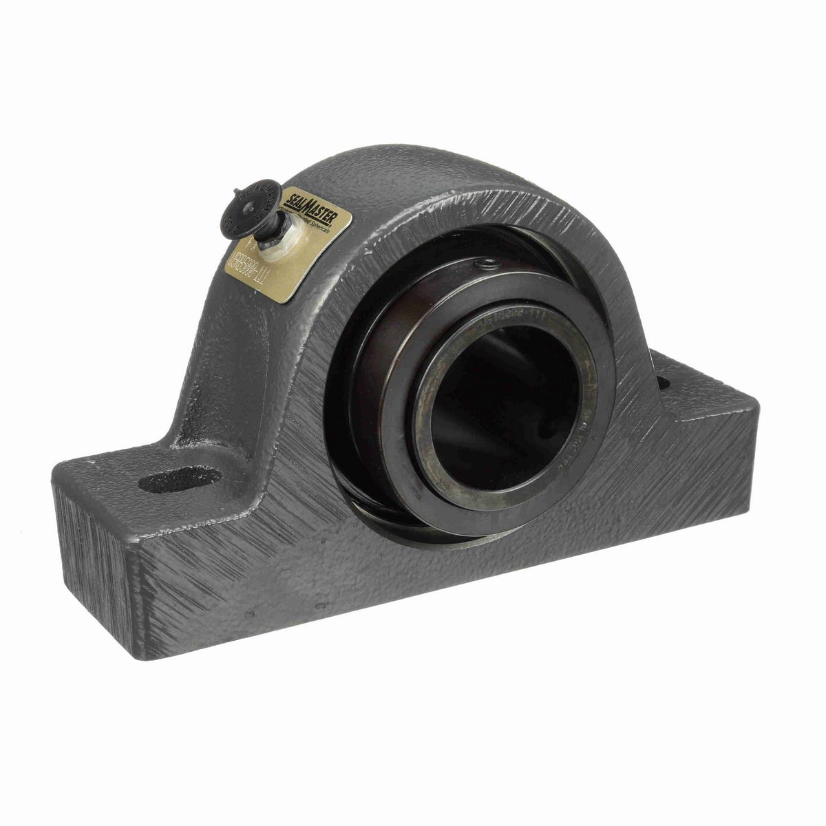 Sealmaster Mounted Cast Iron Two Bolt Pillow Block Spherical Roller - 52100 Bearing Steel, Black Oxided - Collar Mount Lock - USRB5000-111