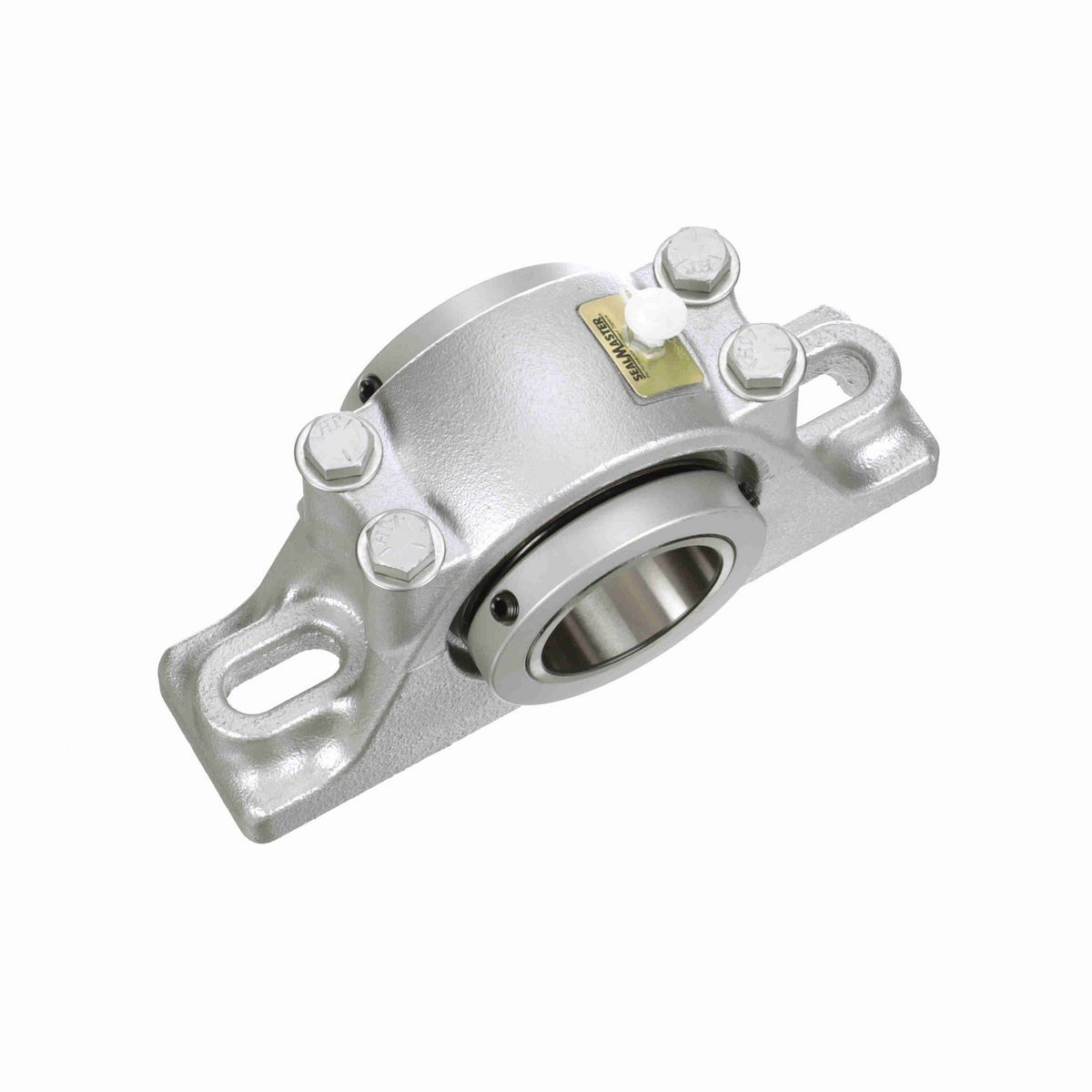 Sealmaster Mounted Flouropolymer Coated Cast Iron Two Bolt Pillow Block Tapered Roller - 52100 Bearing Steel - Double Collar Mount Lock - Corrosion Resistant - RPB 208-C2 CR