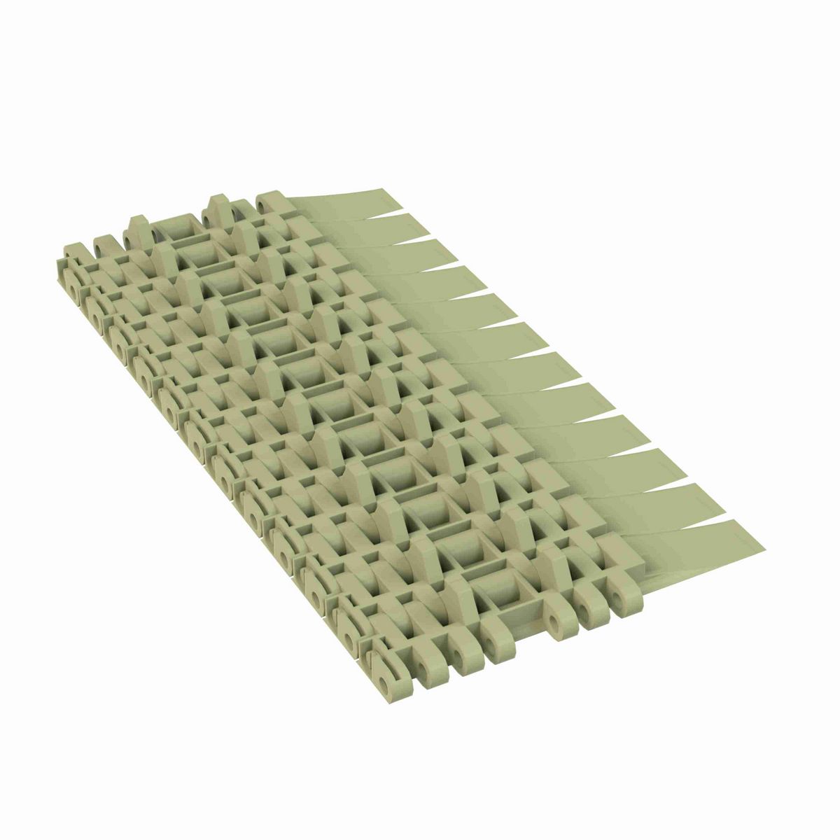 Rexnord 7705DTS Straight Running DTS®, Material: Green Abrasion Resistant Polyamide, Width: 4.5in, Pitch: 1in - 81426371