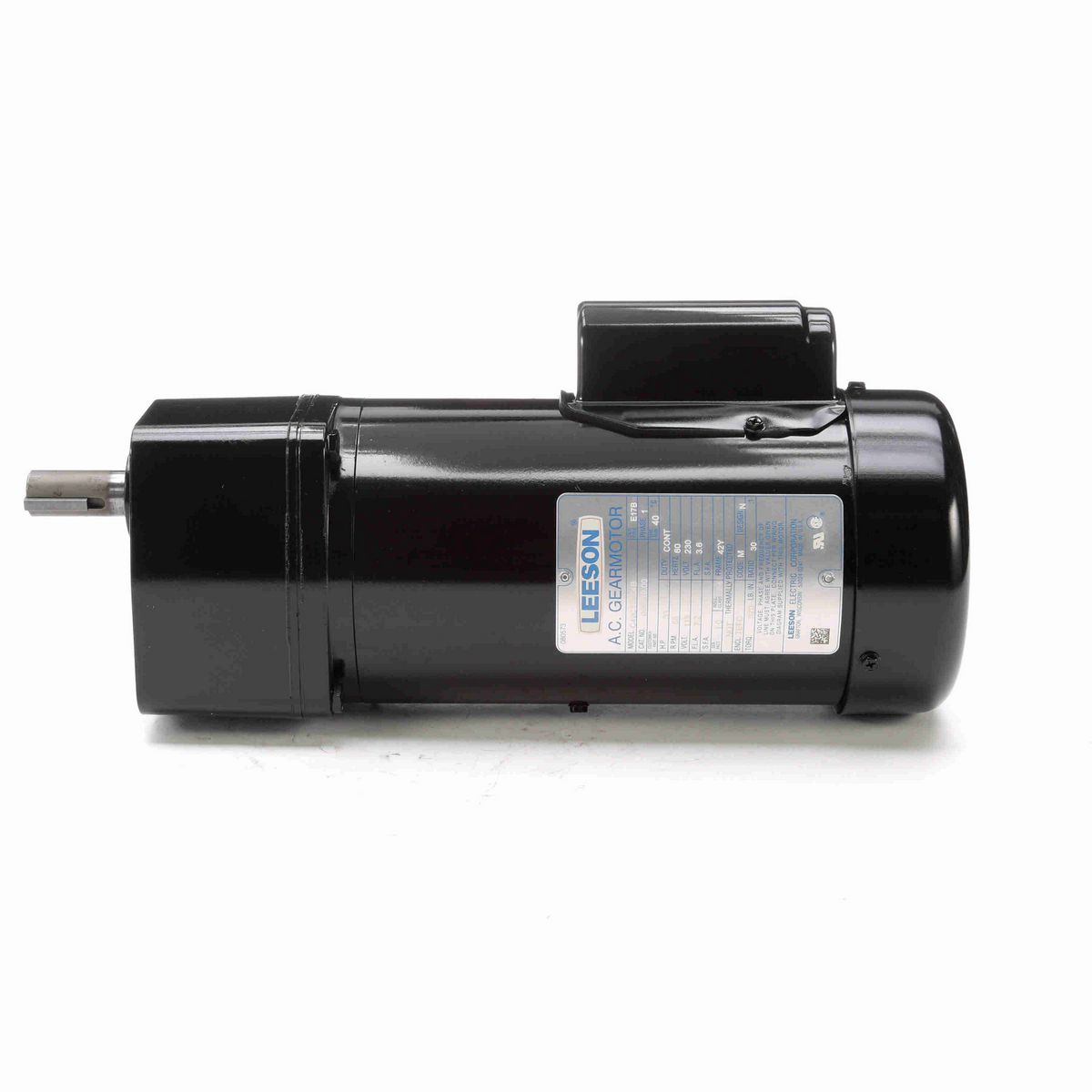 LEESON Parallel Shaft Gearmotor, 0.33 HP, 1 Ph, 60 Hz, 115/230 V, 58 RPM, 42Y Frame, TEFC - 096049.00