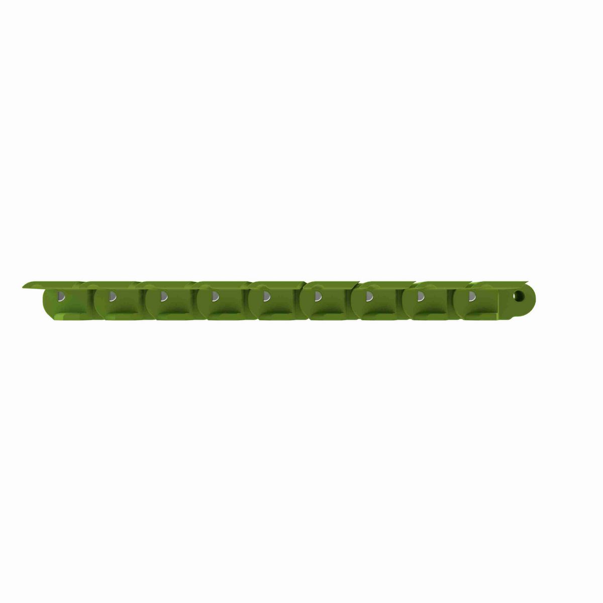 Rexnord 882TAB Side-flexing Solid Top, Material: Bright Lime-Green Dry PET Low Friction, Width: 7.5in, Pitch: 1.5in - 10483792