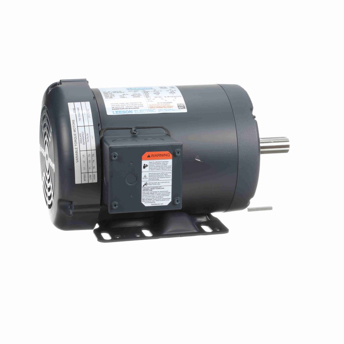 LEESON Definite Purpose Motor, 1.50 & 0.38 HP, 3 Ph, 60 & 60 Hz, 208-230 & 208-230 V, 1800 & 1800 RPM, 145T Frame, TEFC - 120947.00
