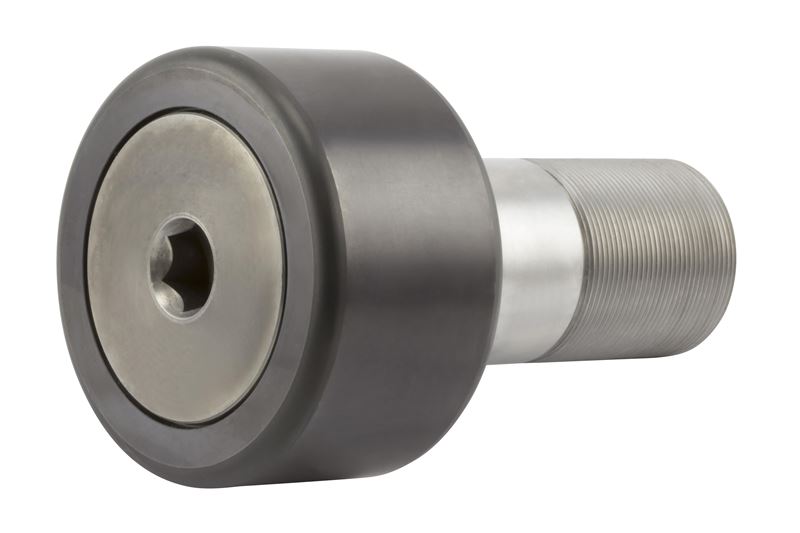 Игольчатый опорный ролик с цапфой RBC CH192LW, бочкообразный, повышенной грузоподъемности, с уплотнением, с шестигранным отверстием