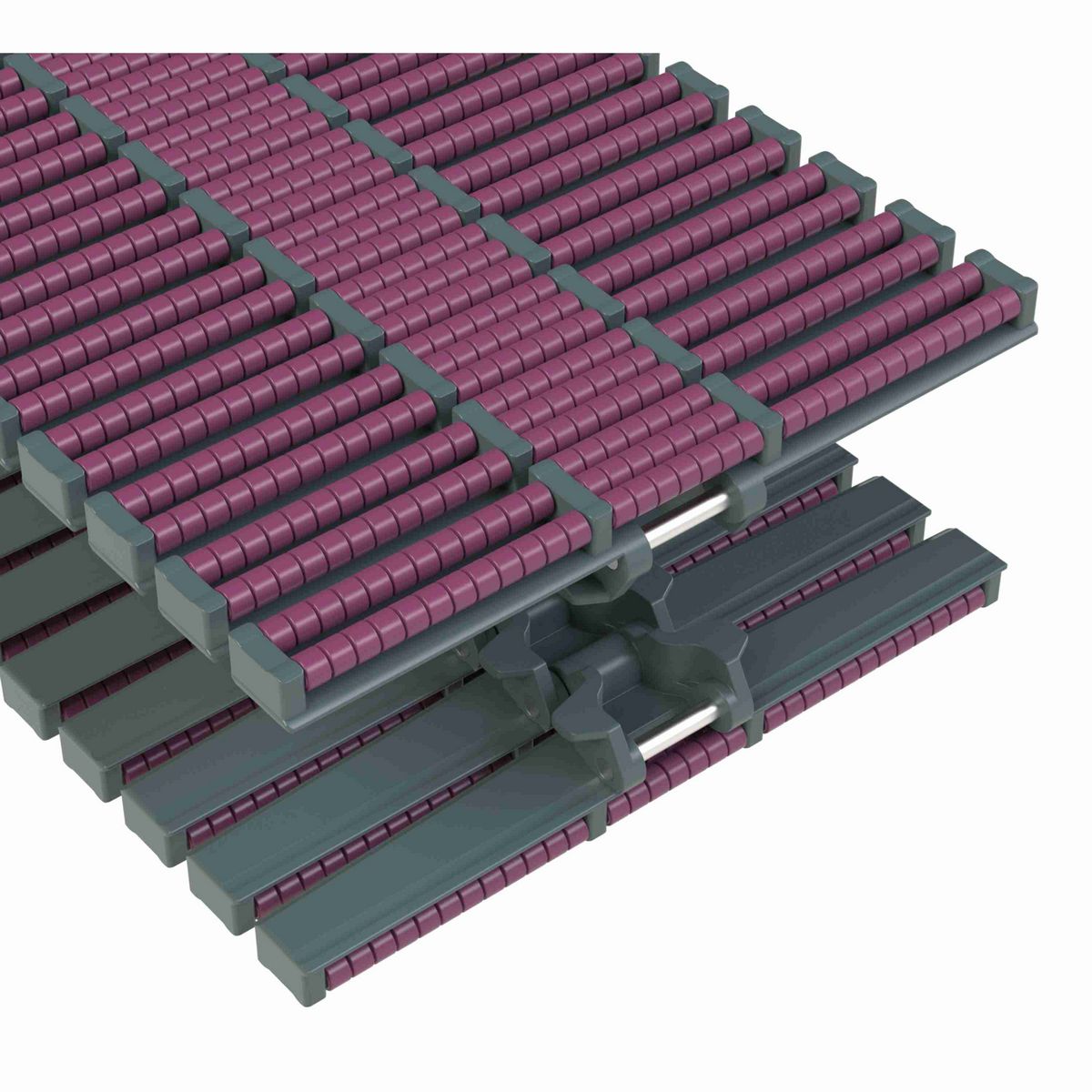 Rexnord HDF LBP Side-flexing Low Backline Pressure, Material: Internally Lubricated Polyacetal (Grey), Width: 12in, Pitch: 1.5in - 752.89.20