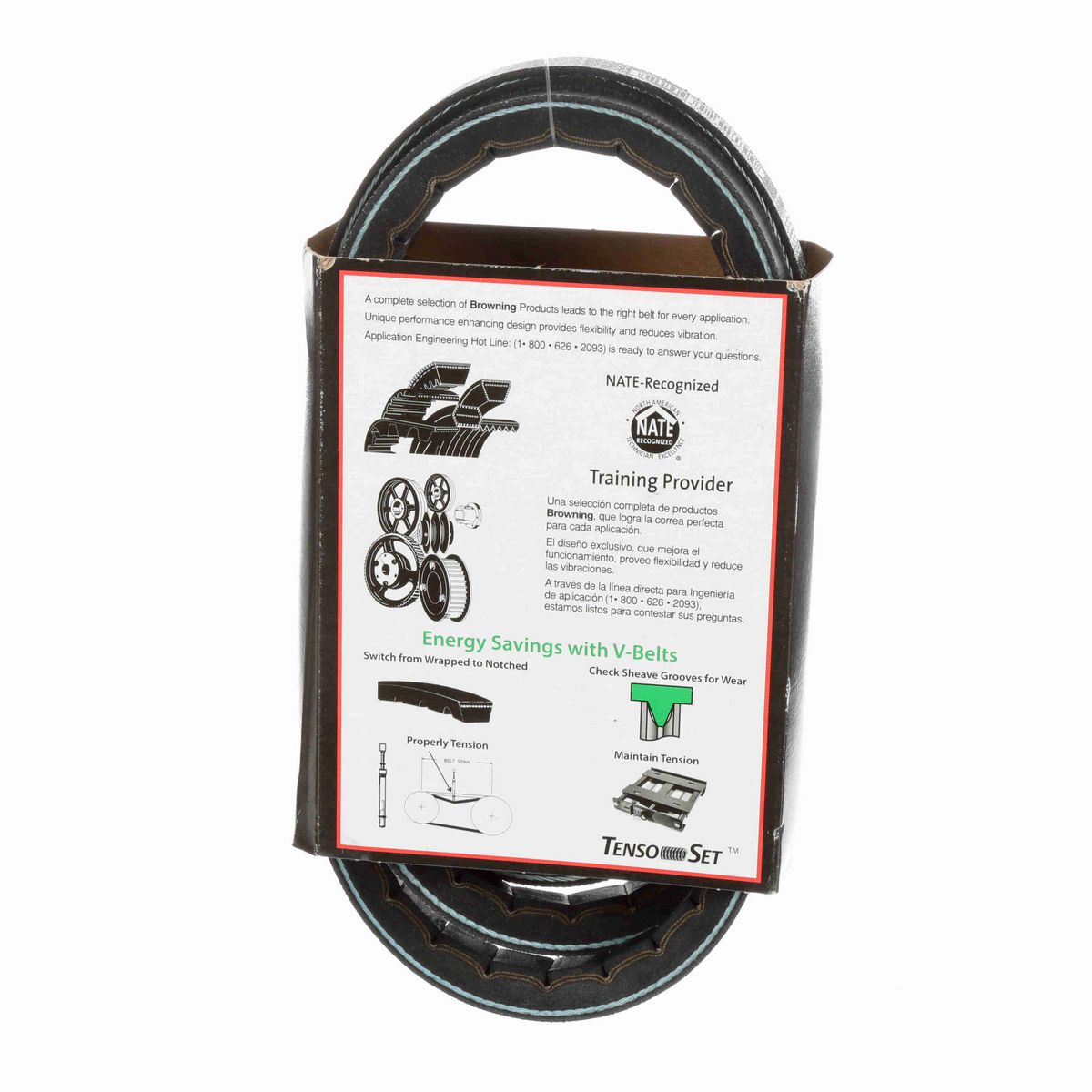 Browning EPDM Notched Belt 98% Efficient - 5VX660