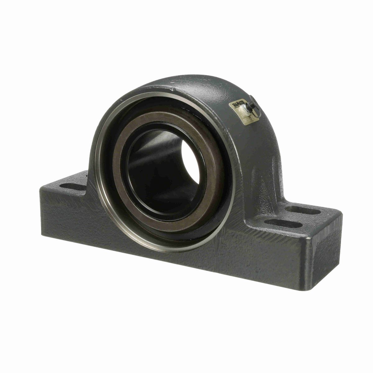 Sealmaster Mounted Cast Iron Four Bolt Pillow Block Spherical Roller - 52100 Bearing Steel, Black Oxided - Collar Mount Lock - USRBF5000-307-C