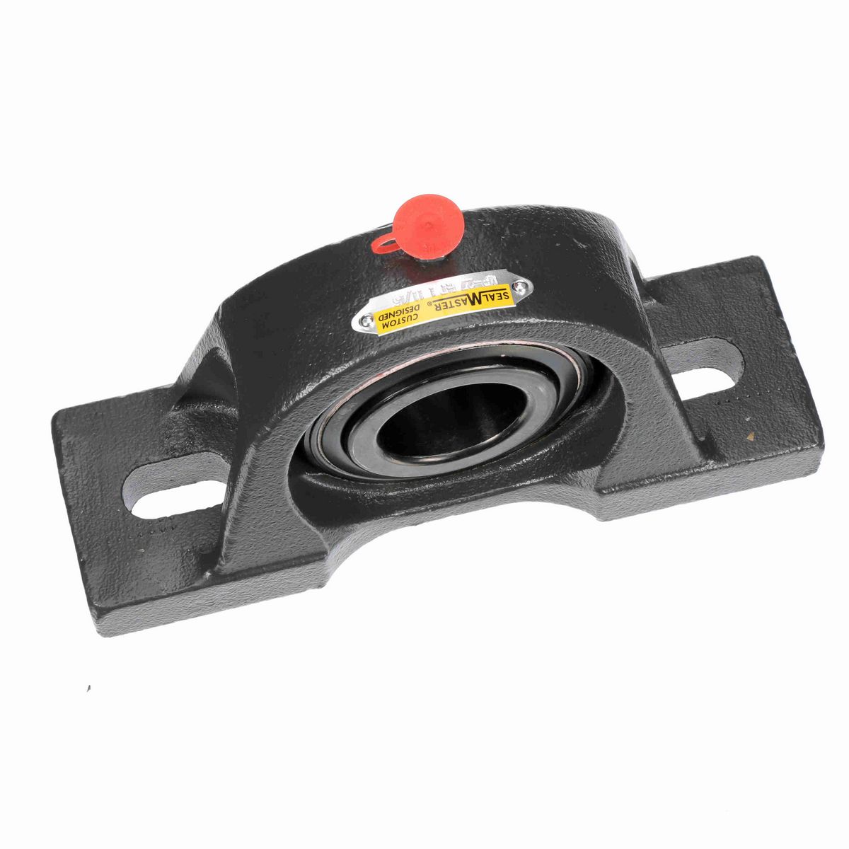 Sealmaster Mounted Cast Iron Two Bolt Pillow Block Ball Bearing - 52100 Bearing Steel, Black Oxided - Setscrew Lock - High Temperature - MP-27 HT