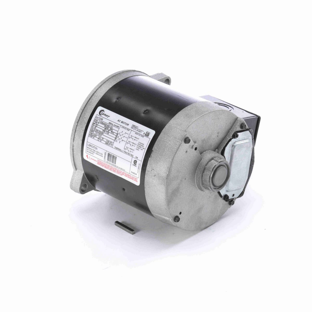 Century Auger Drive Motor, 1/3 HP, 3 Ph, 60 Hz, 208-230/460 V, 1800 RPM, J56N Frame, TENV - C345