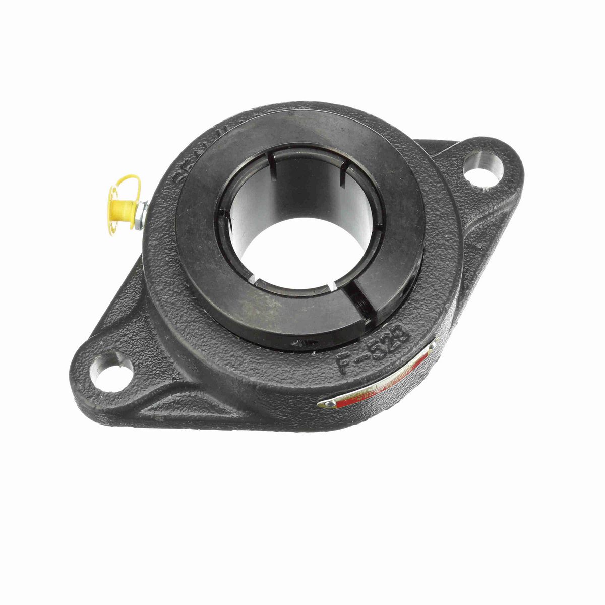 Sealmaster Mounted Cast Iron Two Bolt Flange Ball Bearing - 52100 Bearing Steel, Black Oxided - Concentric Lock - SFT-31T