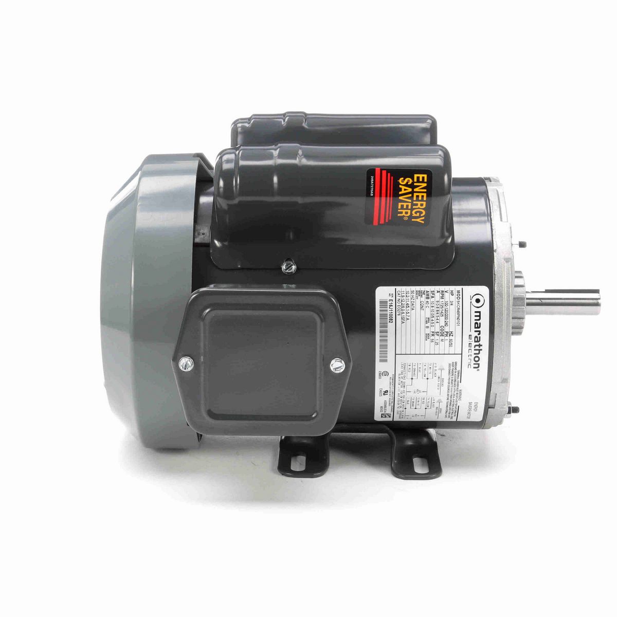 LEESON General Purpose Motor, 0.75 HP, 1 Ph, 60 Hz, 100-120/200-240 V, 1800 RPM, 56 Frame, TEFC - EG276
