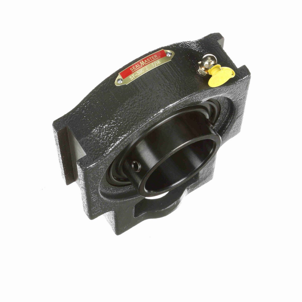 Sealmaster Mounted Cast Iron Wide Slot Take Up Ball Bearing - 52100 Bearing Steel, Black Oxided - Setscrew Lock - ST-39C