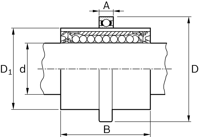 Вращающаяся линейная втулка с радиальным шарикоподшипником Bosch Rexroth KBROR-40-DD [R066324000]