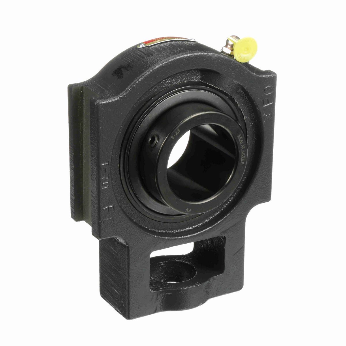 Sealmaster Mounted Cast Iron Wide Slot Take Up Ball Bearing - 52100 Bearing Steel, Black Oxided - Setscrew Lock - MST-35