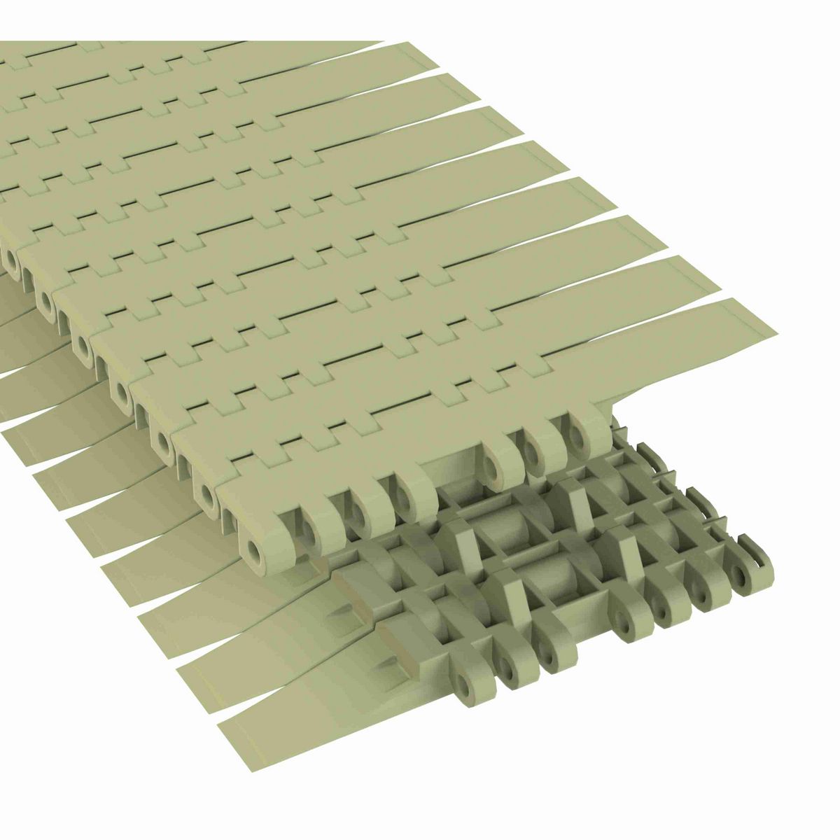 Rexnord 7705DTS Straight Running DTS®, Material: Green Abrasion Resistant Polyamide, Width: 4.5in, Pitch: 1in - 81431301