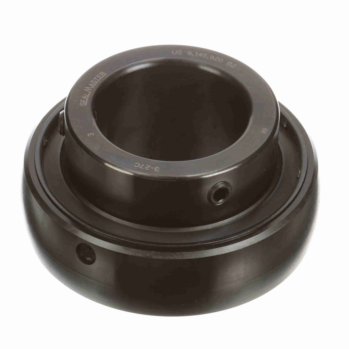 Sealmaster Mounted Insert Only Ball Bearing - 52100 Bearing Steel, Black Oxided - Setscrew Lock - 3-27C