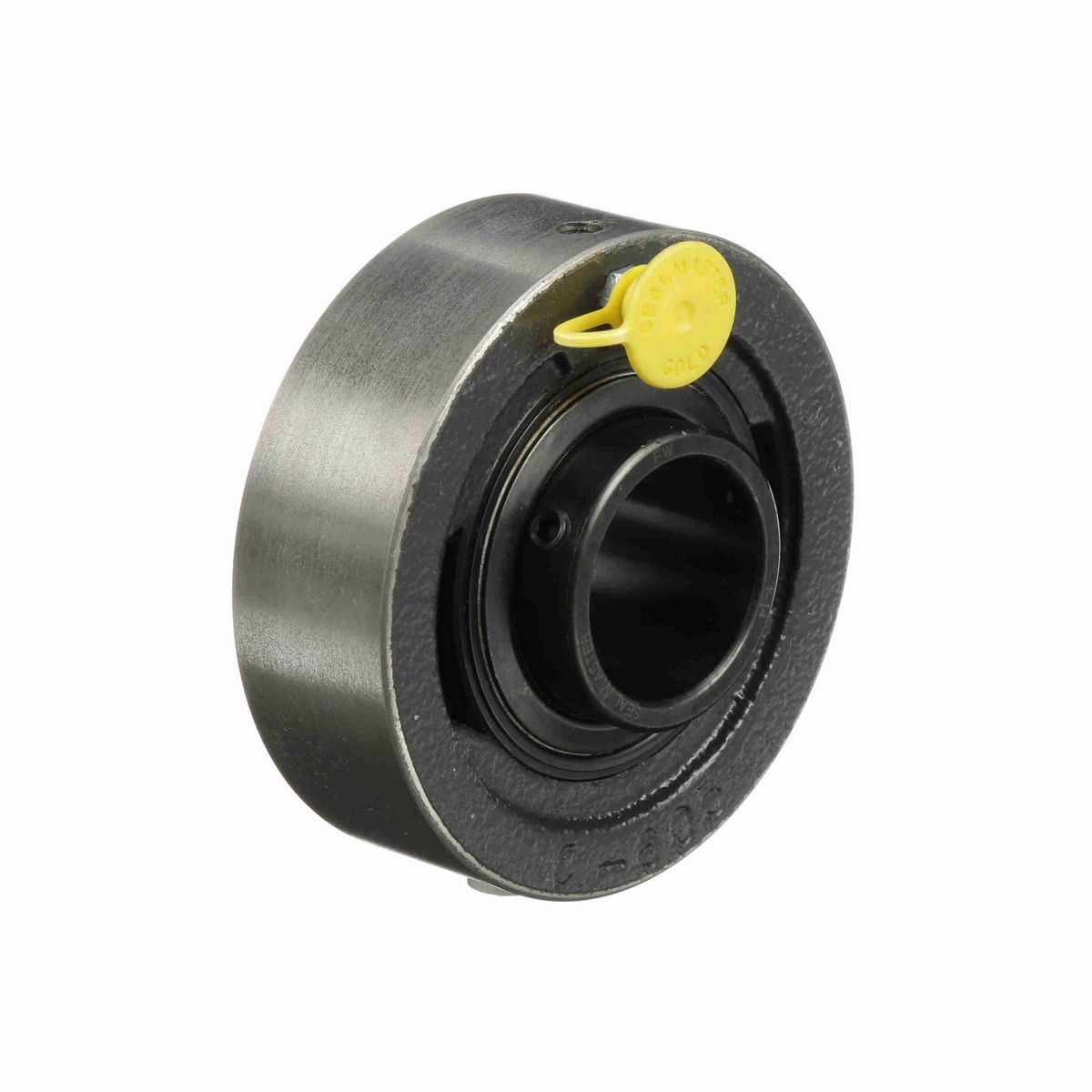 Sealmaster Mounted Cast Iron Cylindrical Cartridge Ball Bearing - 52100 Bearing Steel, Black Oxided - Setscrew Lock - SC-20R