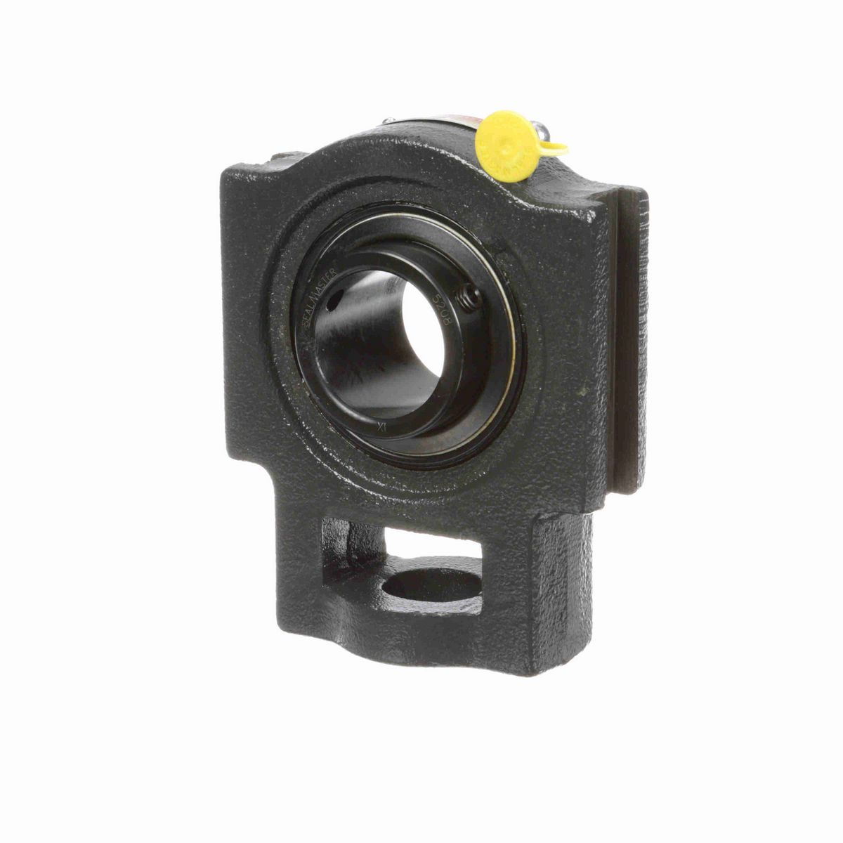Sealmaster Mounted Cast Iron Wide Slot Take Up Ball Bearing - 52100 Bearing Steel, Black Oxided - Setscrew Lock - ST-208