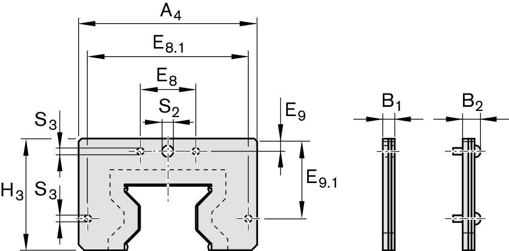 Комплект уплотнений и накладок FKM для роликовых рельсовых систем Bosch Rexroth 55 - VITON - BLECHAB. [R181050570]