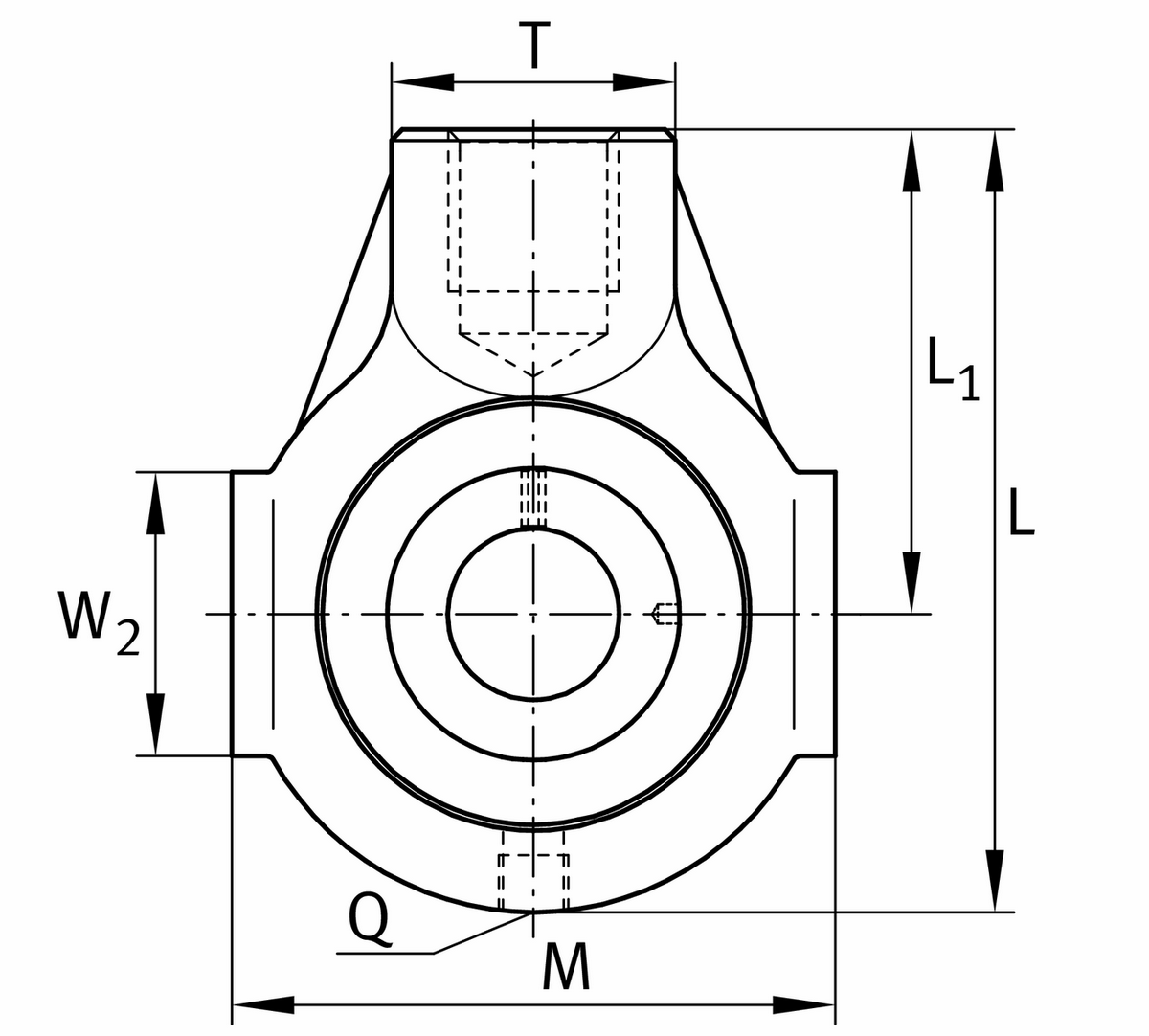 Корпусной узел с закрепляемым подшипником RHE30-XL