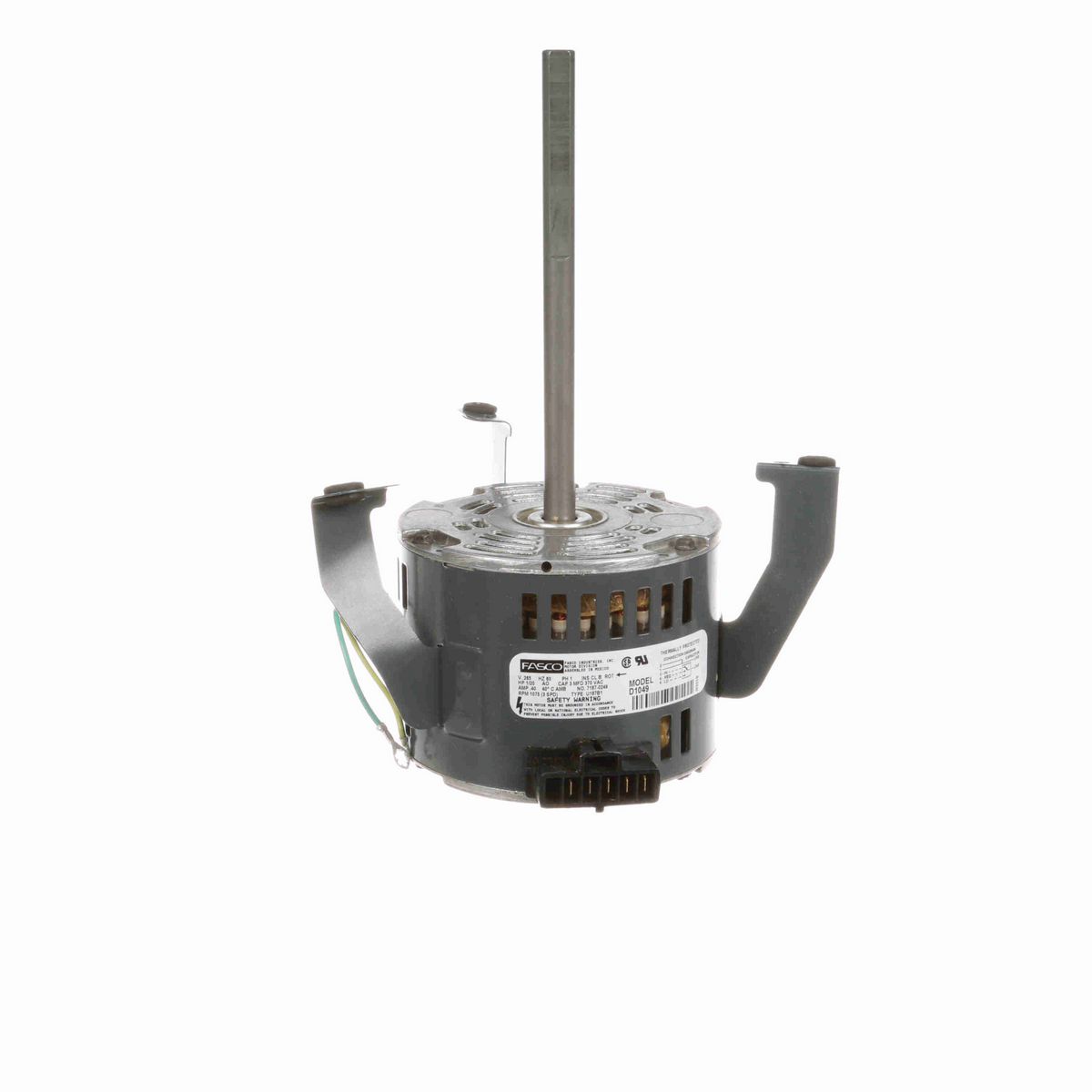 FASCO OEM Replacement Motor, 1/20 HP, 1 Ph, 60 Hz, 265 V, 1075 RPM, 3 Speed, 42 Frame, OAO - D1049