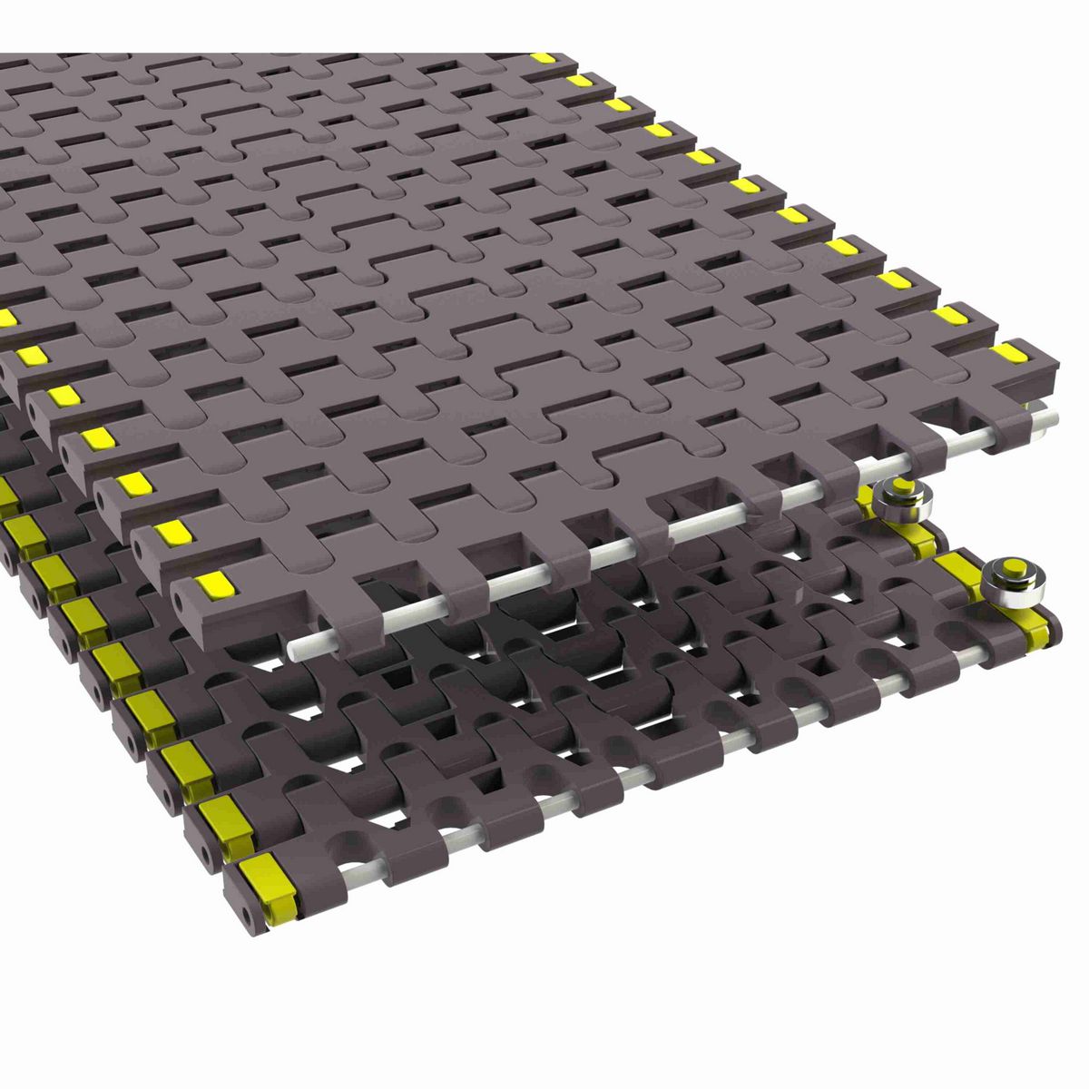 Rexnord 7956B Side-flexing Flush Grid, Material: Brown High Performance, Width: 12in, Pitch: 1.25in - 81450671