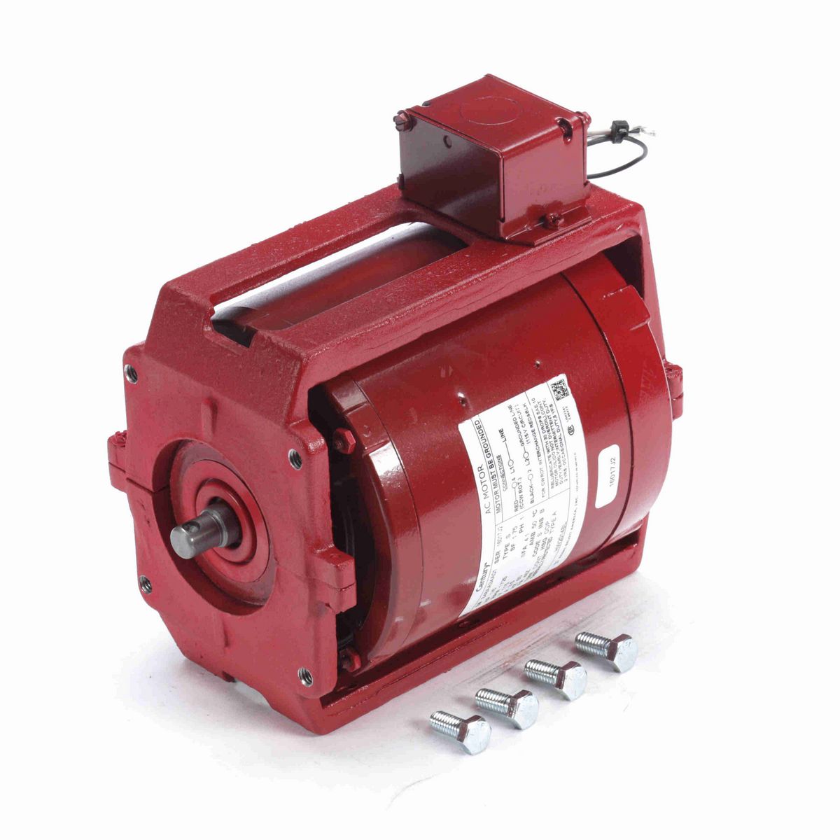 Century Circulator Pump Motor, 1/6 HP, 1 Ph, 60 Hz, 115 V, 1800 RPM, 48Z Frame, ODP - HW2014BL