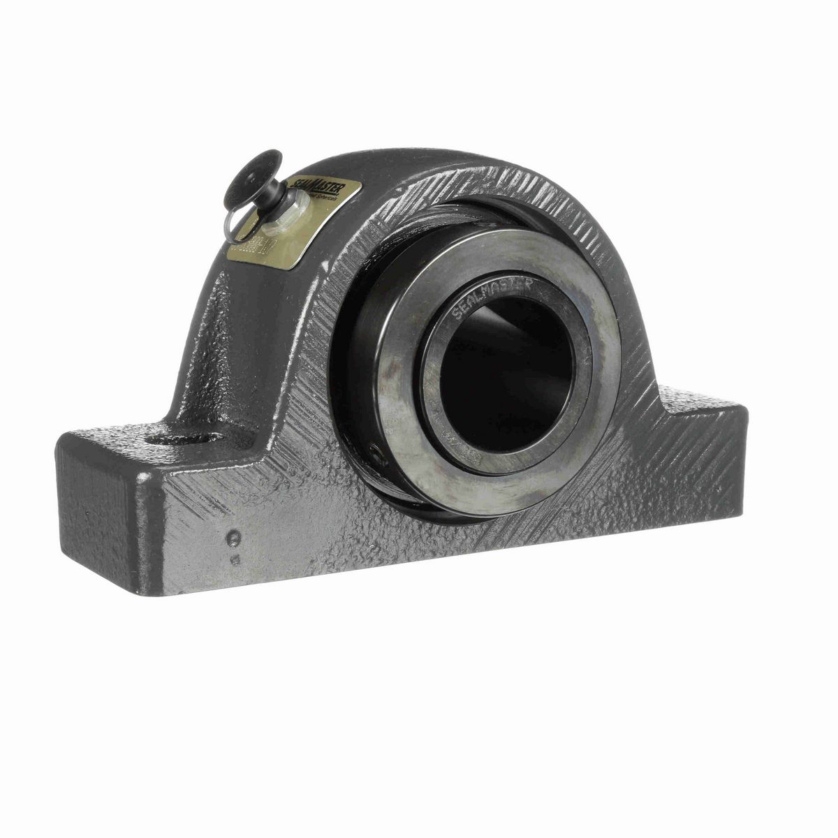 Sealmaster Mounted Cast Iron Two Bolt Pillow Block Spherical Roller - 52100 Bearing Steel, Black Oxided - Collar Mount Lock - USRB5000-107